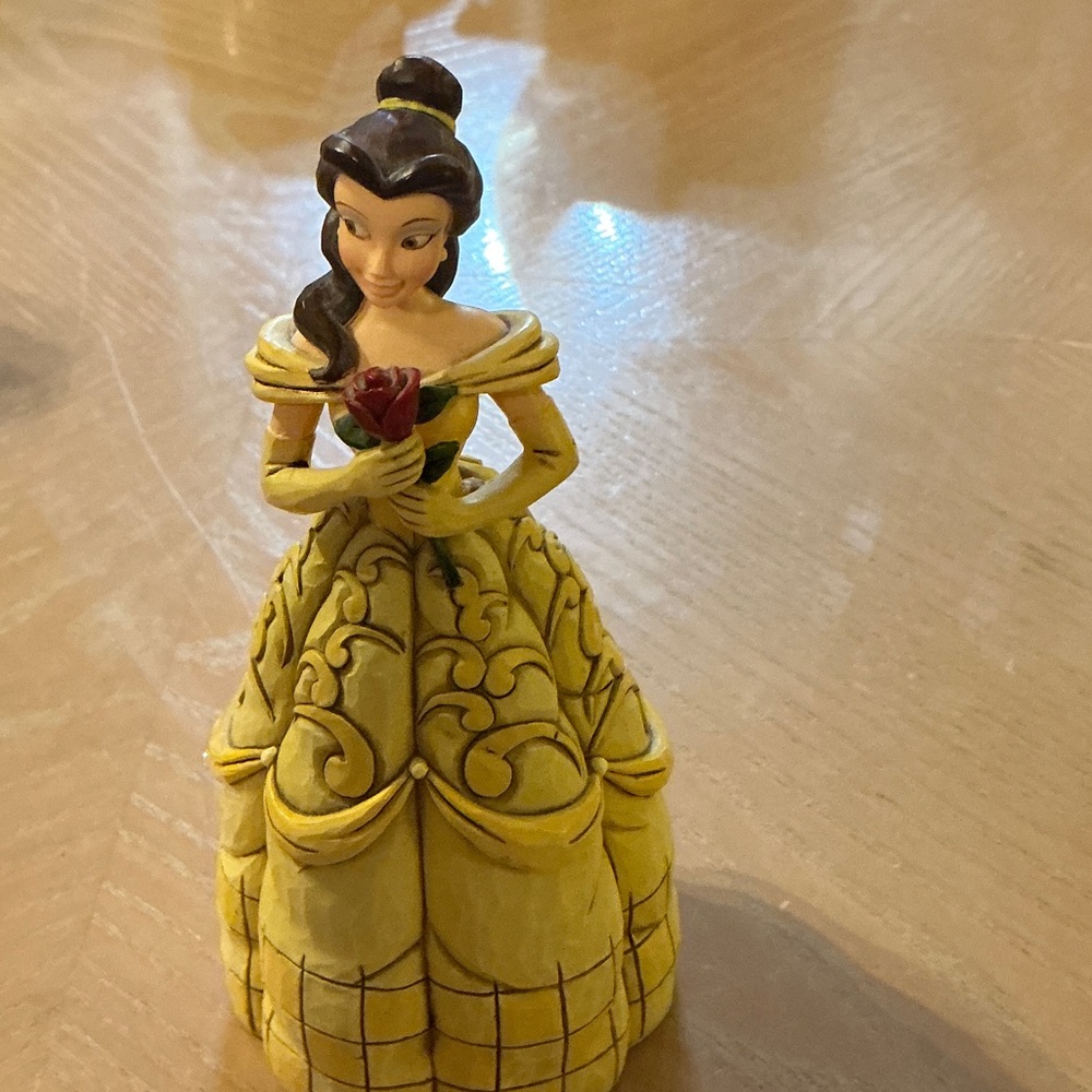 Yellow Princess Figurine with Rose